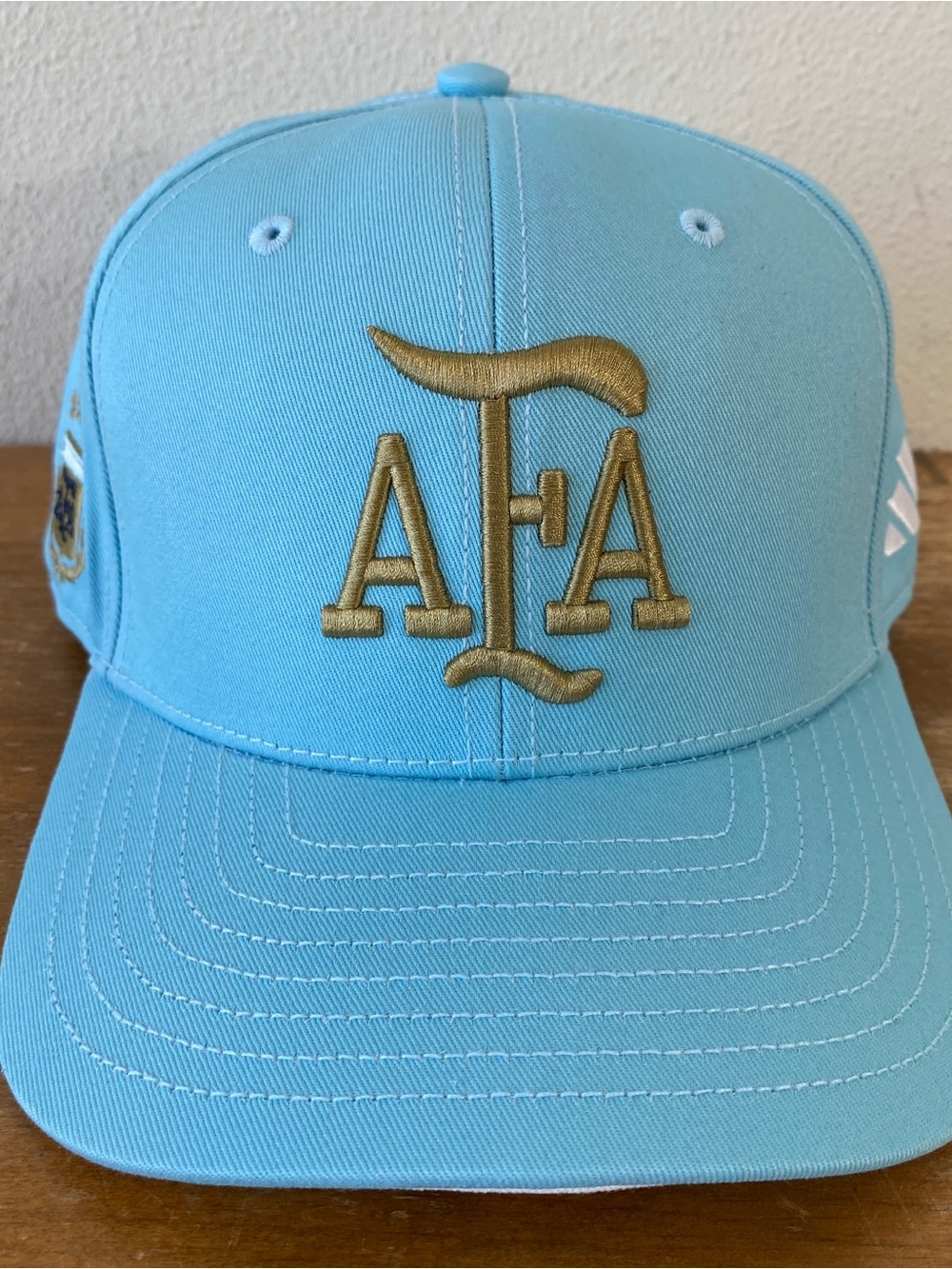 Adidas Argentina 2026 Light Blue AFA Logo Soccer Hat Cap Snapback KE1380 $35